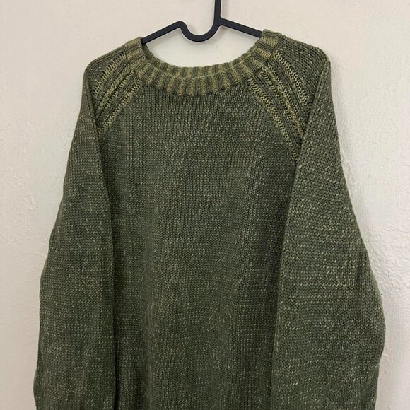 green chunky knit sweater earth tone essential basic skate grunge - Picture 4 of 8